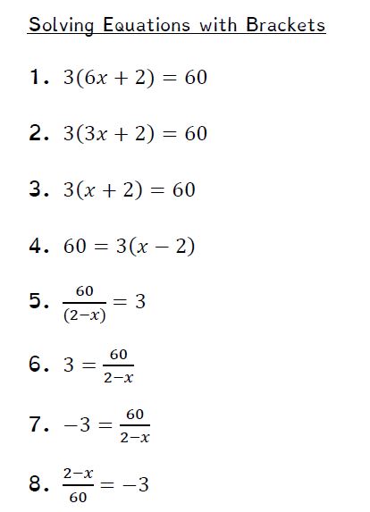 minimally different equations with brackets