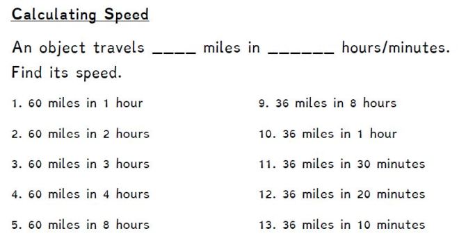calculating speed