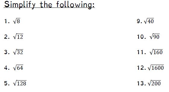 simplifying surds 1