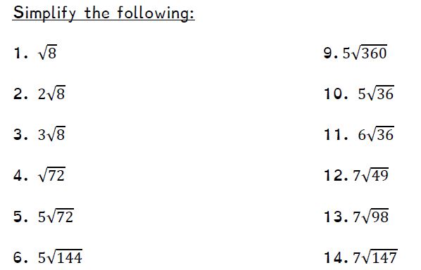 simplifying surds 2