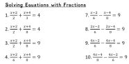 Solving Equations With Fractions Minimally Different