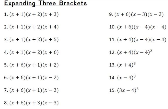 expanding 3 brackets